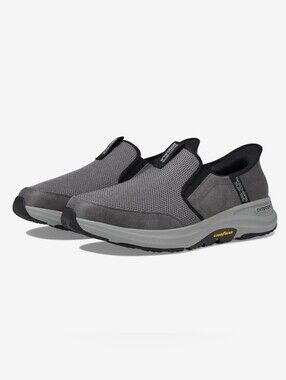 Men's Skechers Slip-Ins Go Walk Shoes in Charcoal Gray - Size 10.5